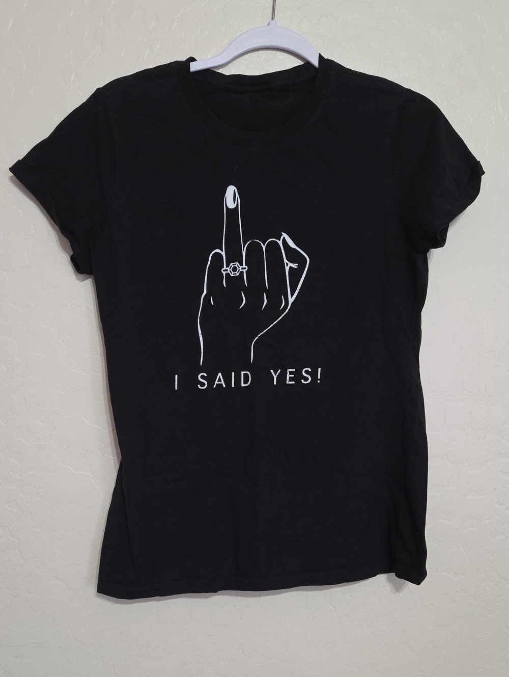 Black Graphic 'I Said Yes!' Women’s Tee